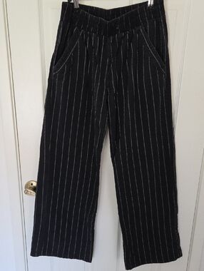 Sienna Sky Black Pinstripe Wide Leg Pants